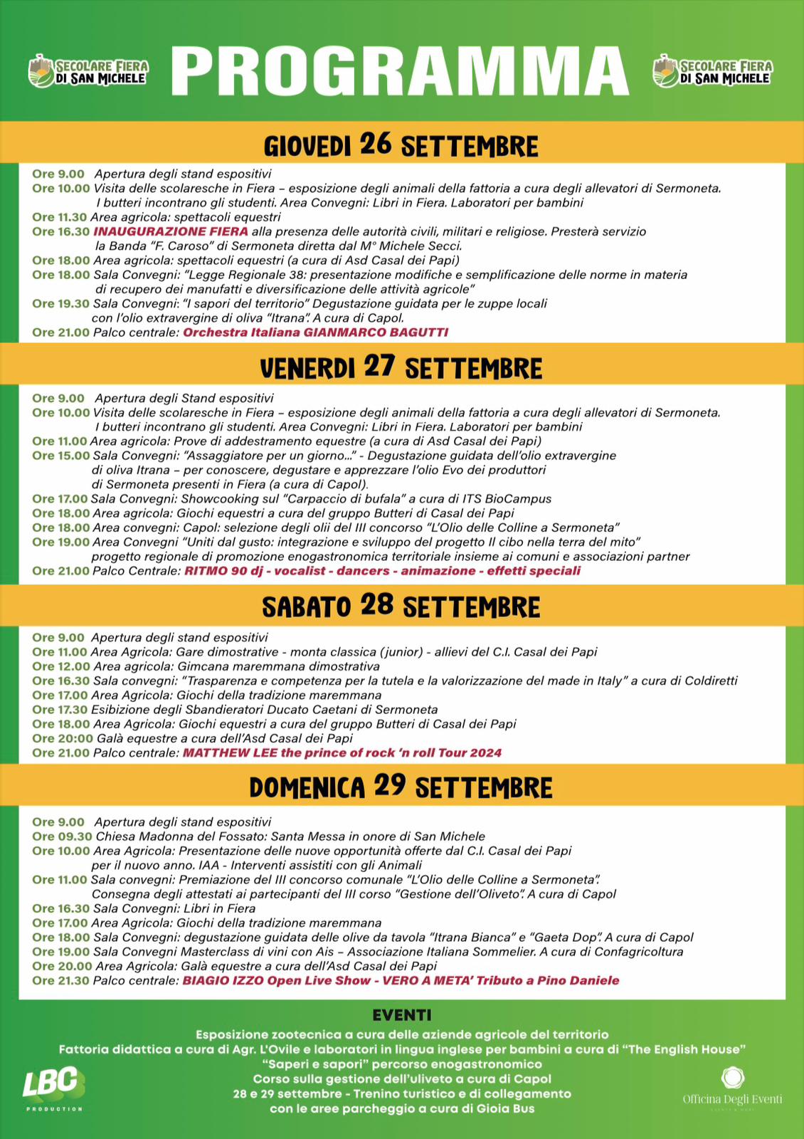 Secolare Fiera di San Michele 2024