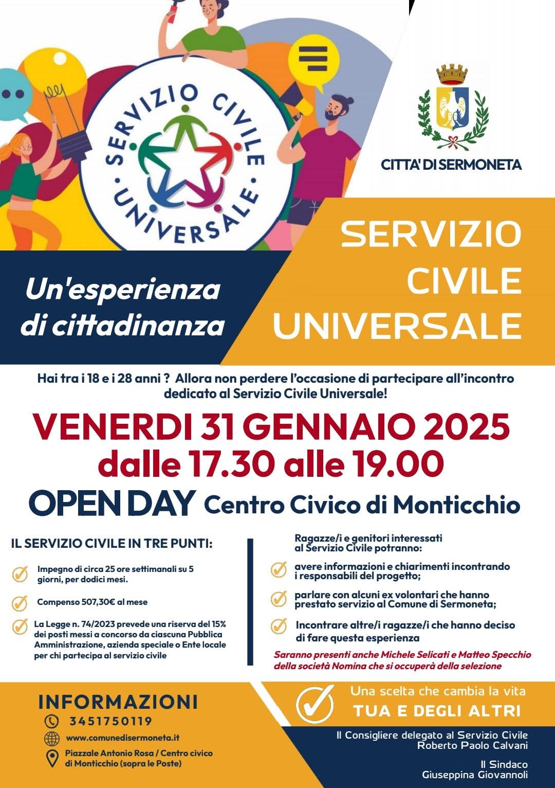 Open Day Servizio Civile 31 Gennaio 2025 – Sermoneta