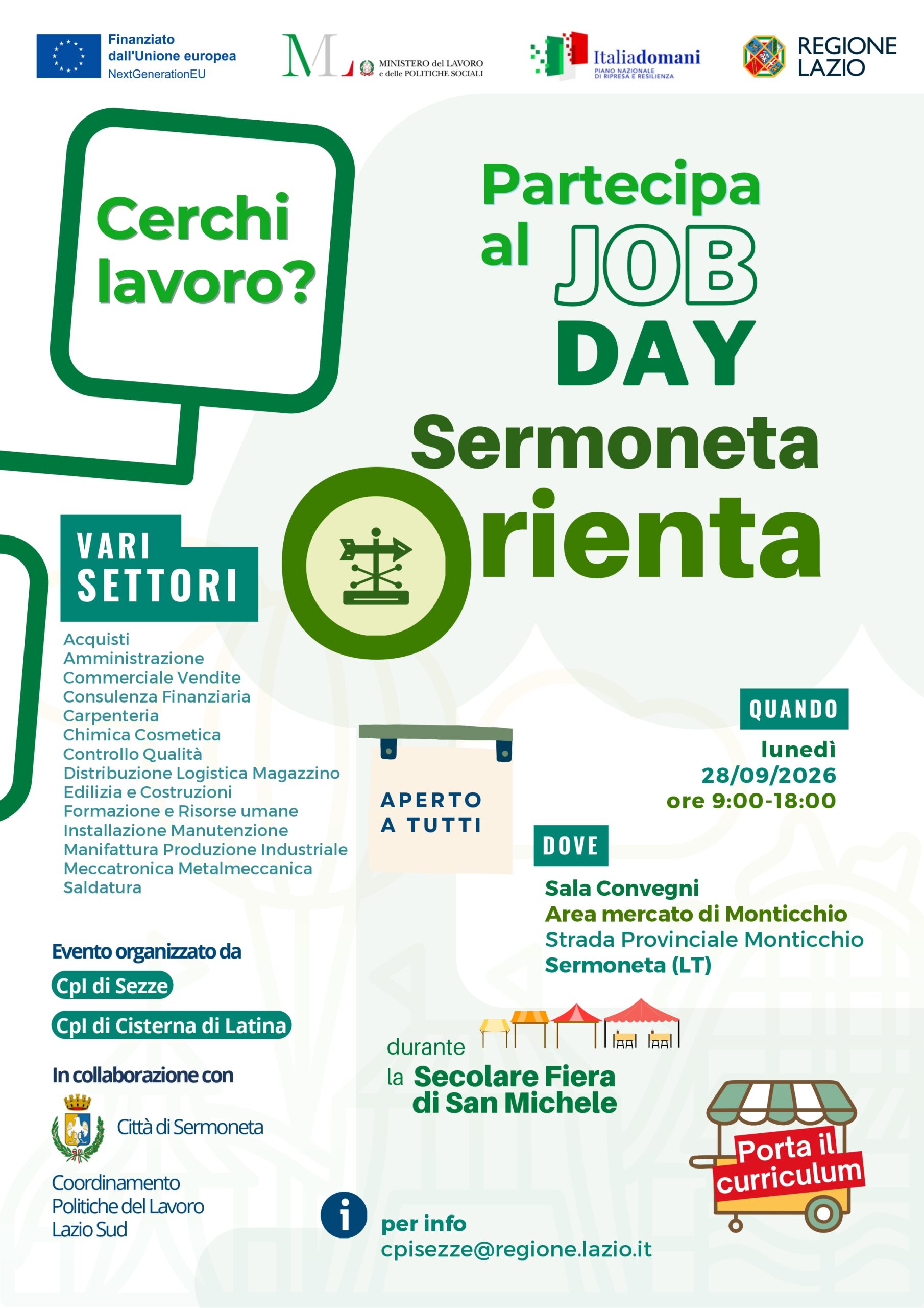 Sermoneta Orienta 2026: oltre 200 colloqui e 12 aziende protagoniste del Job Day